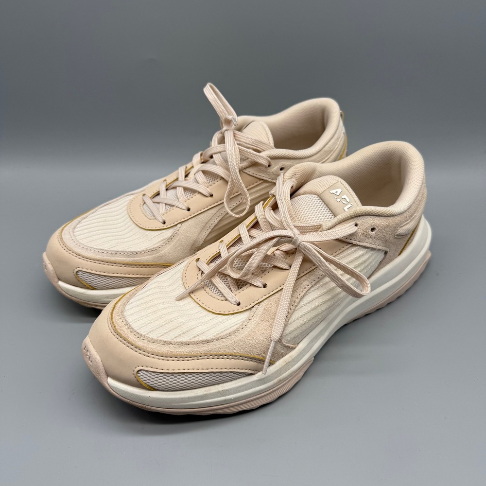 APL Athletic Propulsion Labs TechLoom Zipline Running Shoes Beige Parchment Mens